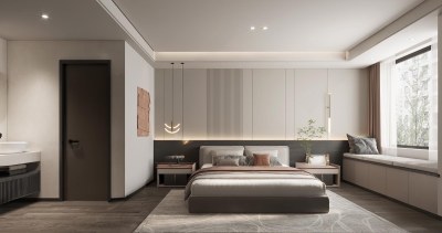 现代卧室3D模型下载